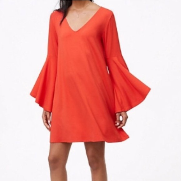 LOFT Dresses & Skirts - BRAND NEW Beautiful Red/orange swing dress by LOFT